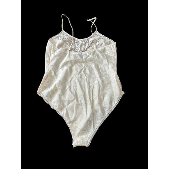 Vintage Repose cream colored one piece teddy lingerie sz M - Picture 5 of 11